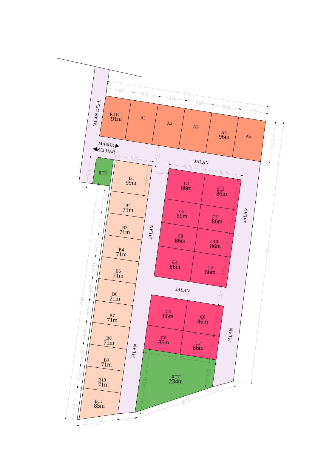 SitePlan Citra Kurnia Residence